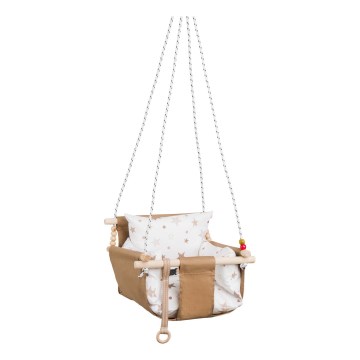 Baloiço têxtil para crianças SELALE branco/castanho