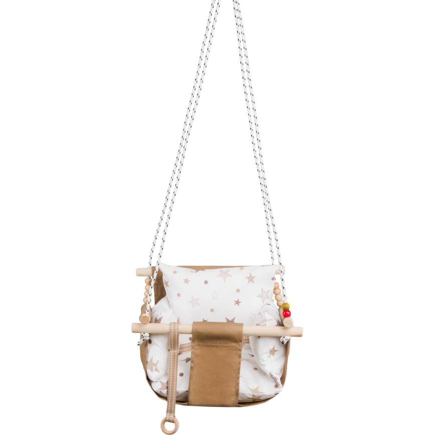 Baloiço têxtil para crianças SELALE branco/castanho