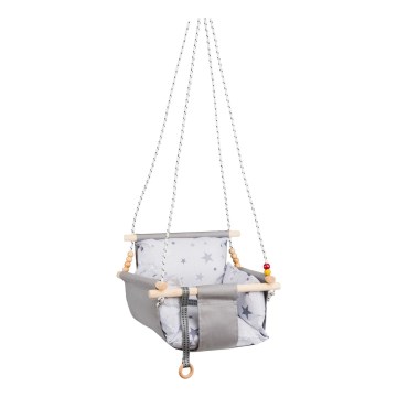 Baloiço têxtil para crianças SELALE branco/cinzento