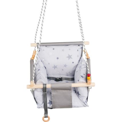 Baloiço têxtil para crianças SELALE branco/cinzento