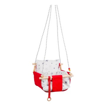 Baloiço têxtil para crianças SELALE branco/vermelho