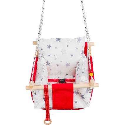 Baloiço têxtil para crianças SELALE branco/vermelho