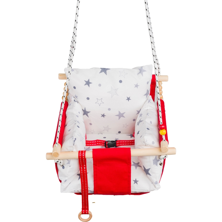 Baloiço têxtil para crianças SELALE branco/vermelho