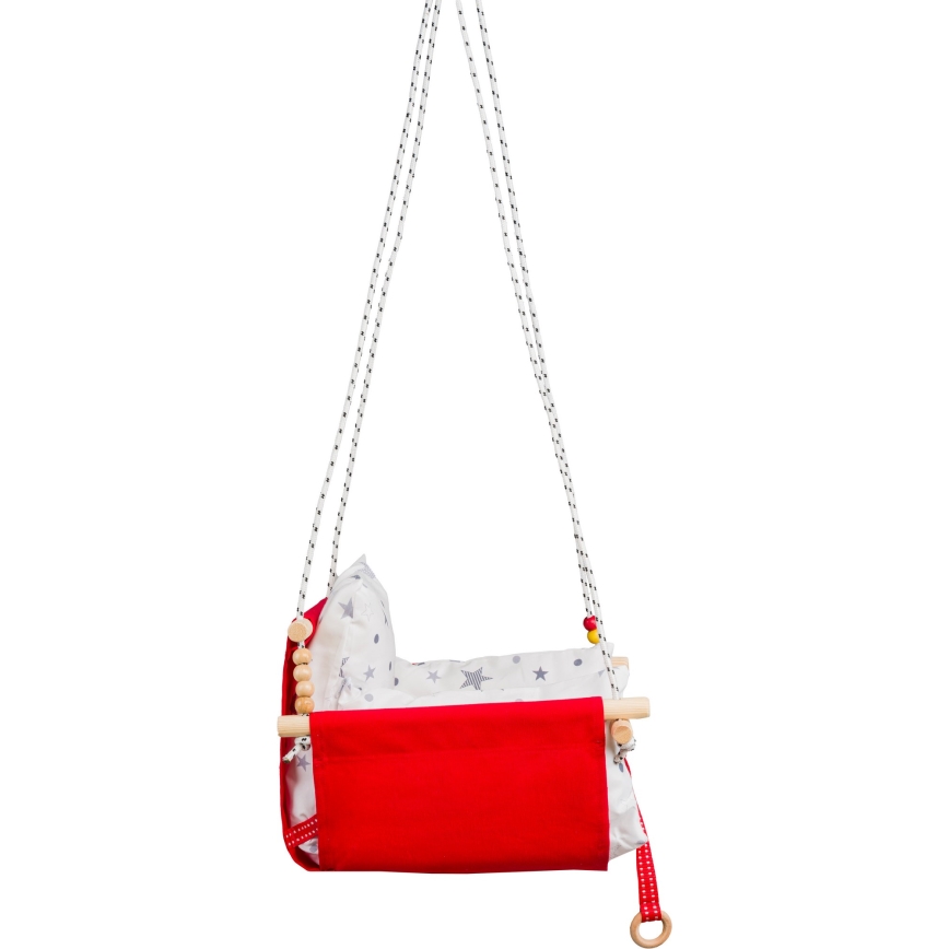 Baloiço têxtil para crianças SELALE branco/vermelho