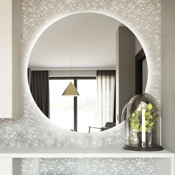 Baltica Design - Espelho de parede retroiluminado LED para casa de banho BRIGHT LED/15W/230V 6500K diâmetro 70 cm IP65