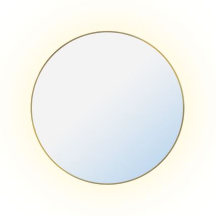 Baltica Design - Espelho de parede para casa de banho com iluminação integrada BRIGHT LED/15W/230V 4500K diâmetro 90 cm IP65 dourado