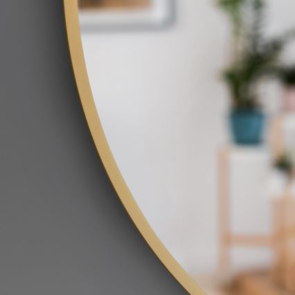 Baltica Design - Espelho de parede para casa de banho com iluminação integrada BRIGHT LED/15W/230V 4500K diâmetro 90 cm IP65 dourado