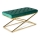 Banco acolchoado SALIBA 50x97 cm dourado/verde
