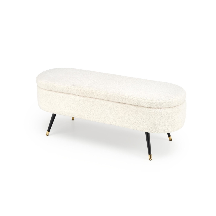 Banco com espaço de armazenamento AVEIRO 46x120 cm branco