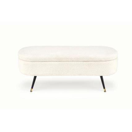 Banco com espaço de armazenamento AVEIRO 46x120 cm branco