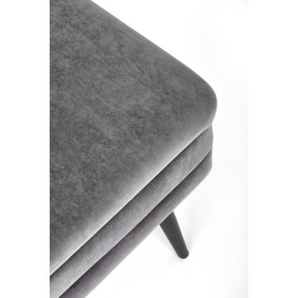 Banco com espaço de armazenamento VELVA 37x78 cm cinzento