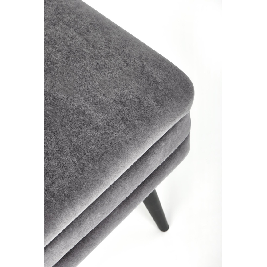 Banco com espaço de armazenamento VELVA 37x78 cm cinzento