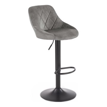 Banco de bar 106x47 cm cinzento/preto