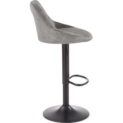 Banco de bar 106x47 cm cinzento/preto