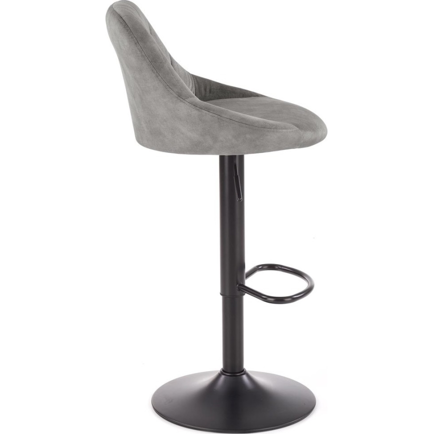 Banco de bar 106x47 cm cinzento/preto