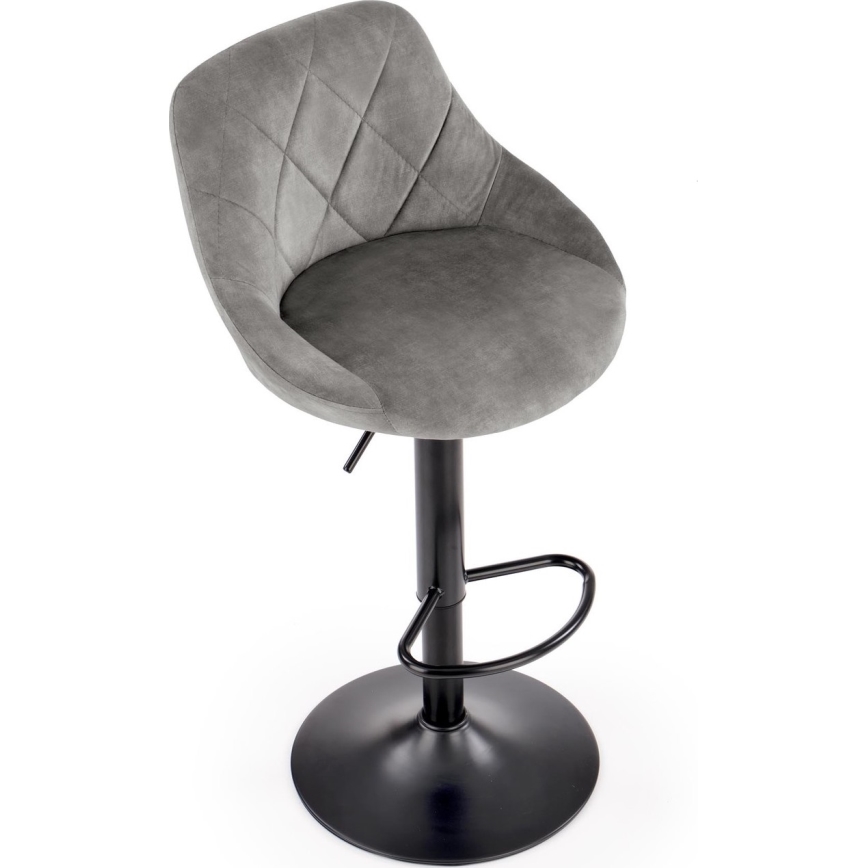 Banco de bar 106x47 cm cinzento/preto