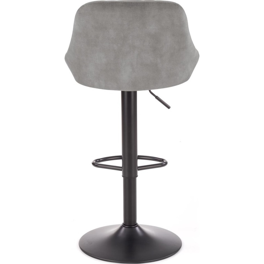 Banco de bar 106x47 cm cinzento/preto