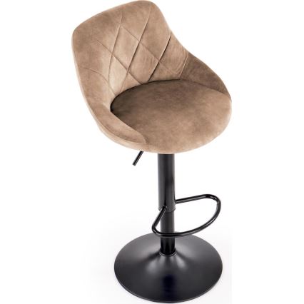 Banco de bar 106x47 cm preto/castanho