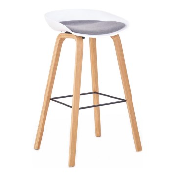 Banco de bar 81x51 cm bege/branco