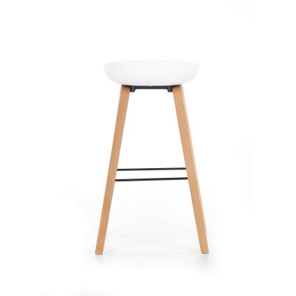 Banco de bar 81x51 cm bege/branco