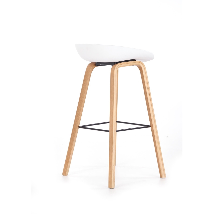 Banco de bar 81x51 cm bege/branco