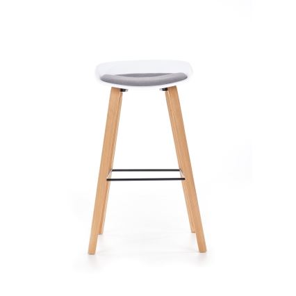 Banco de bar 81x51 cm bege/branco