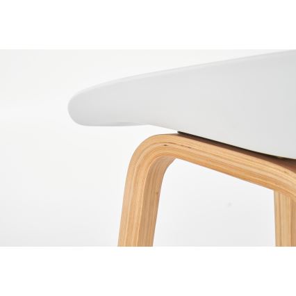 Banco de bar 81x51 cm bege/branco