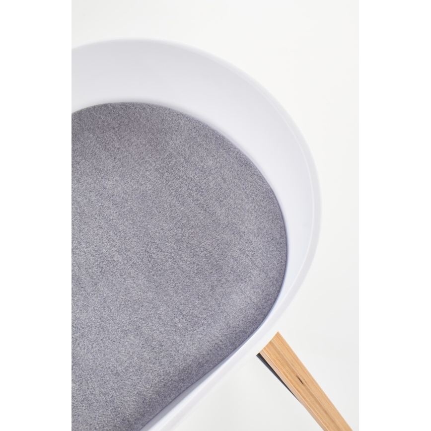 Banco de bar 81x51 cm bege/branco