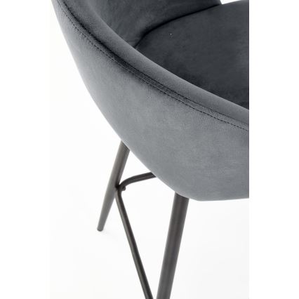 Banco de bar 89x49 cm cinzento/preto