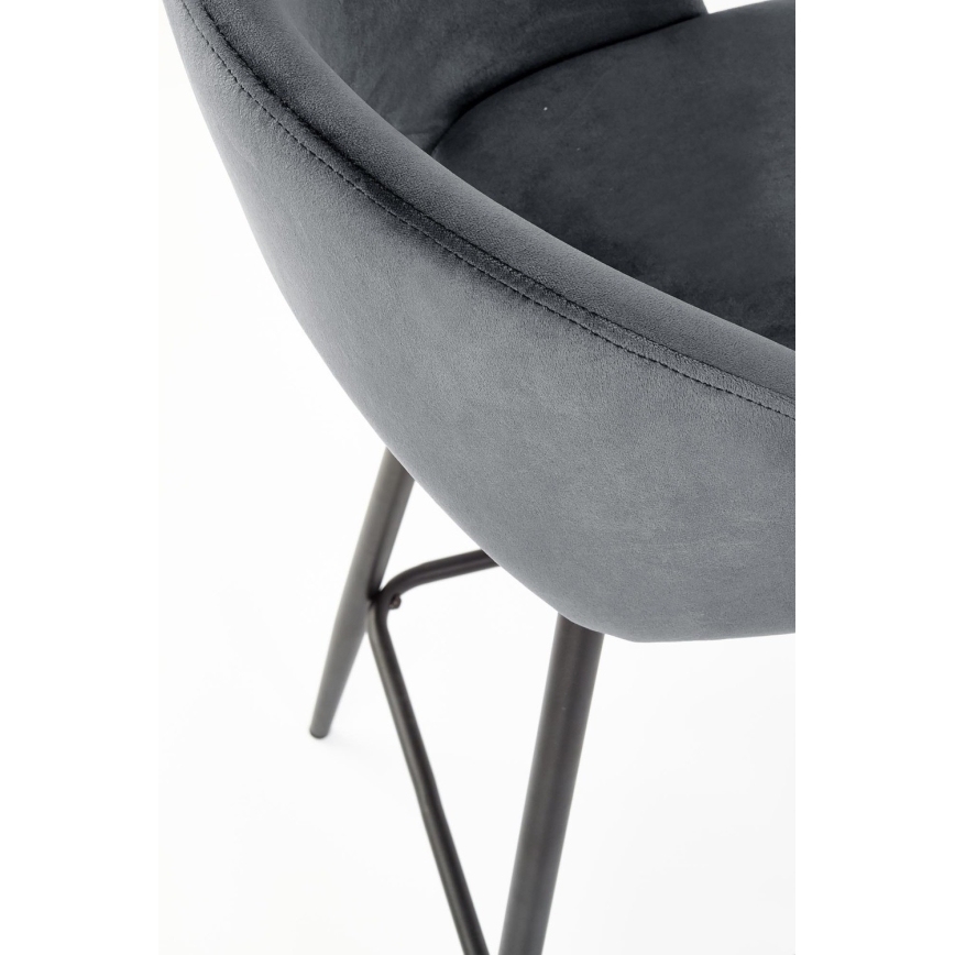 Banco de bar 89x49 cm cinzento/preto