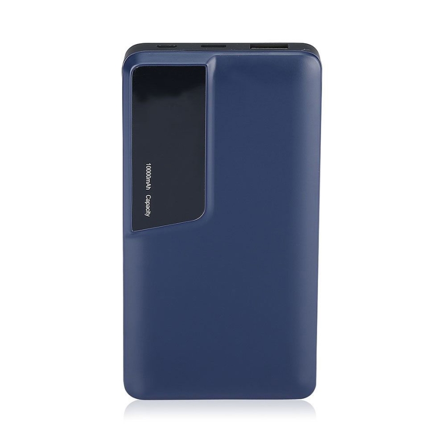 Banco de potência com visor 10000mAh/3,7V AZUL