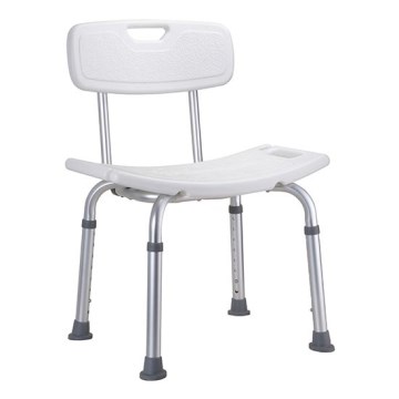 Banco para duche 51x67 cm prateado/branco