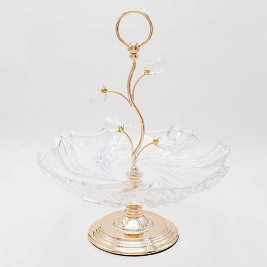 Bandeja decorativa 33x38,5 cm dourado