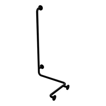 Barra de apoio para duche 66x118 cm preta