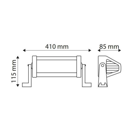 Barra luminosa de trabalho para automóvel LED EPISTAR LED/72W/10-30V IP67 6000K