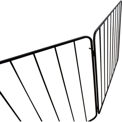 Barreira de segurança para lareira 74x280 cm preto