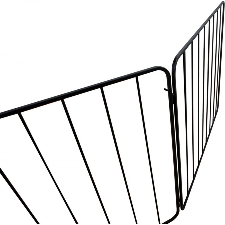 Barreira de segurança para lareira 74x280 cm preto
