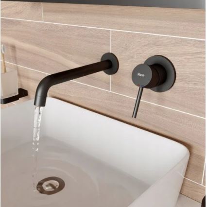 BAT-B0969 - Misturador de lavatório para instalação encastrada LUNGO preto mate