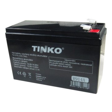 Bateria de chumbo ácido VRLA AGM 12V/7Ah/faston 6,3mm