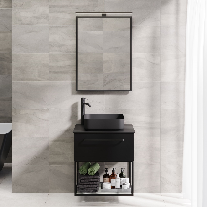 BATH DELUXE 01-060-05-02-00 - Espelho para casa de banho BORGSTED 60x80 cm preto