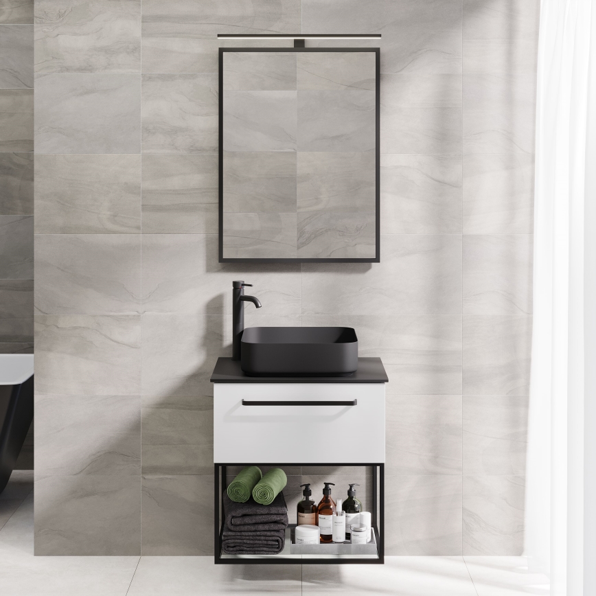 BATH DELUXE 01-060-05-02-00 - Espelho para casa de banho BORGSTED 60x80 cm preto