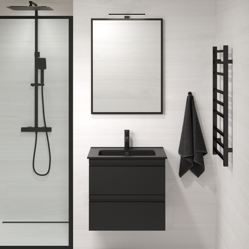 BATH DELUXE 01-060-05-02-00 - Espelho para casa de banho BORGSTED 60x80 cm preto