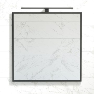 BATH DELUXE 01-080-05-02-00 - Espelho para casa de banho BORGSTED 80x80 cm preto