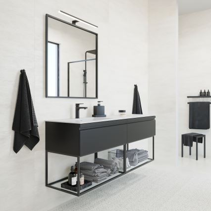 BATH DELUXE 01-080-05-02-00 - Espelho para casa de banho BORGSTED 80x80 cm preto
