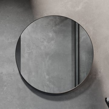 BATH DELUXE 01-080-09-02-00 - Espelho de banheiro BORGSTED diâmetro 80 cm preto