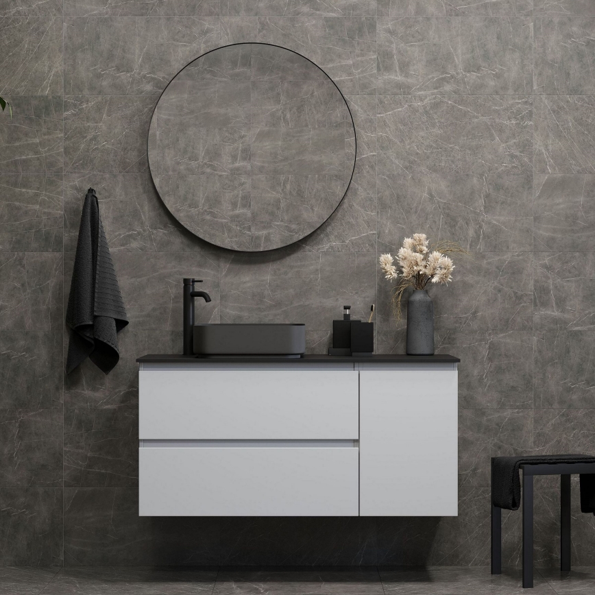 BATH DELUXE 01-080-09-02-00 - Espelho para casa de banho BORGSTED diâmetro 80 cm preto