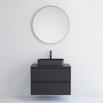 BATH DELUXE 01-080-09-02-00 - Espelho para casa de banho BORGSTED diâmetro 80 cm preto