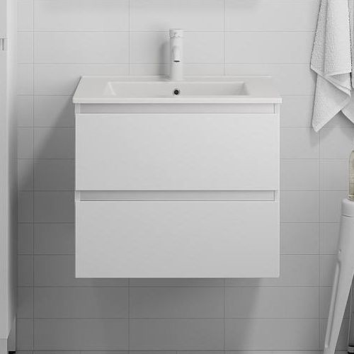 BATH DELUXE 03-060-63-01-01 - Armário para casa de banho com bacia KENWOOD 61 cm branco mate