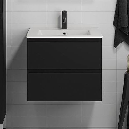 BATH DELUXE 03-060-63-02-01 - Armário para casa de banho com bacia KENWOOD 61 cm mate preto