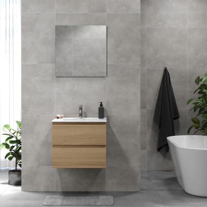 BATH DELUXE 03-060-64-86-01 - Armário para casa de banho com bacia KENWOOD 61 cm carvalho